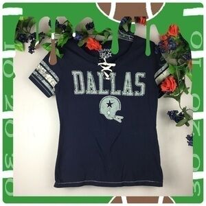 COWBOYS HER STYLE Dallas Cowboys Graphic Tee T-Shirt Size Small